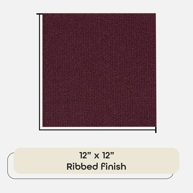 Achim Home Furnishings Nexus Burgundy 12x12 Self Adhesive Carpet Floor Tile - 12 Tiles/12 sq Ft.,NXCRPTBU12 - Image 3